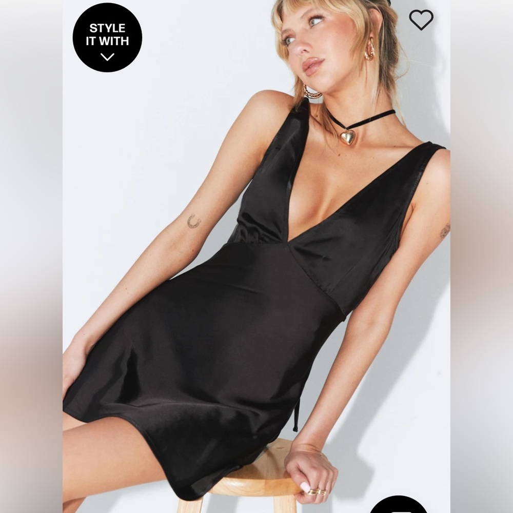 Princess Polly NELLIE MINI DRESS BLACK size 2